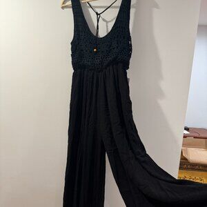 Black Bohme Crochet Top Tank Top Summer Jumper NWT, Size S